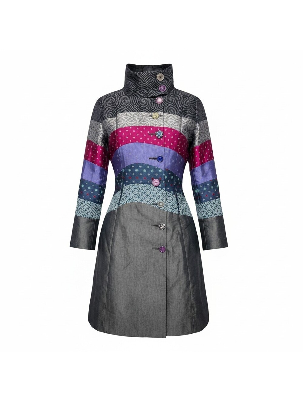 VINTAGE Y2K AVANT-GARDE MULTICOLOR PATCHWORK JACKET